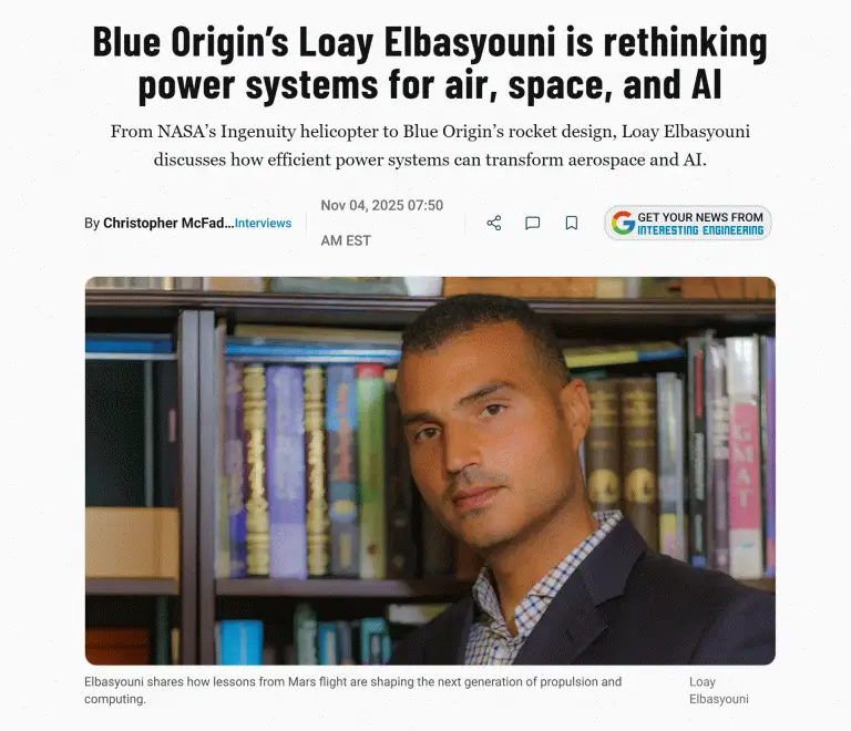 Loay Elbasyouni discussing aerospace engineering and the future of artificial intelligence